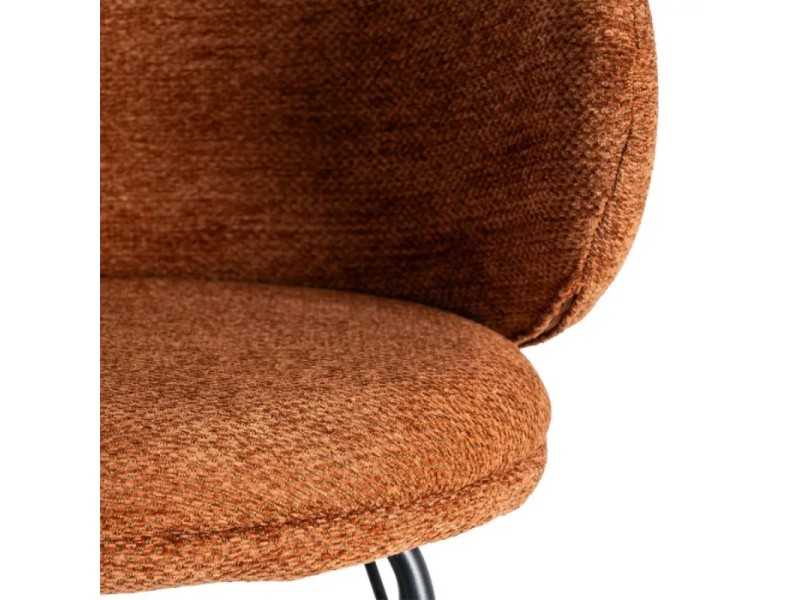 Tabouret moderne tapissé avec structure en métal - GIULA TERRACOTA