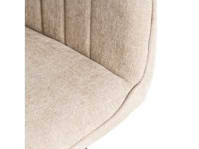 Chaise design en tissu avec pieds en métal - MANILA BEIGE