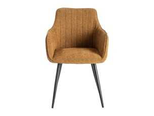 Chaise design en tissu avec pieds en métal - MANILA MARRÓN 2