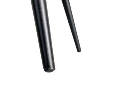 Fabric-upholstered designer chair with metal legs - MANILA MARRÓN