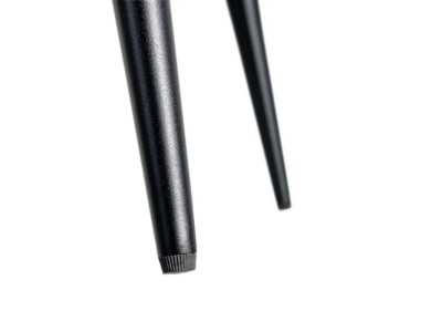 Fabric-upholstered designer stool with metal legs - MANILA BEIGE