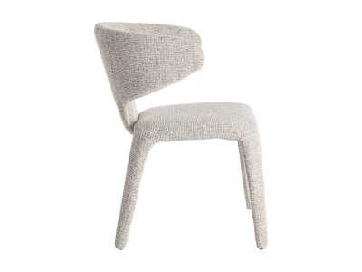 Silla de diseño tapizada en tela jaspeada color gris - ANCA GRIS