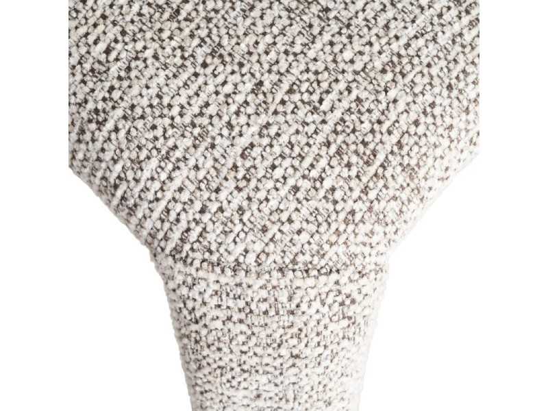 Chaise design tapissée de tissu gris chiné - ANCA GRIS