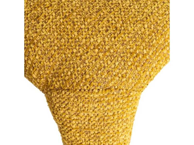 Chaise design tapissée de tissu moutarde chiné - ANCA MOSTAZA