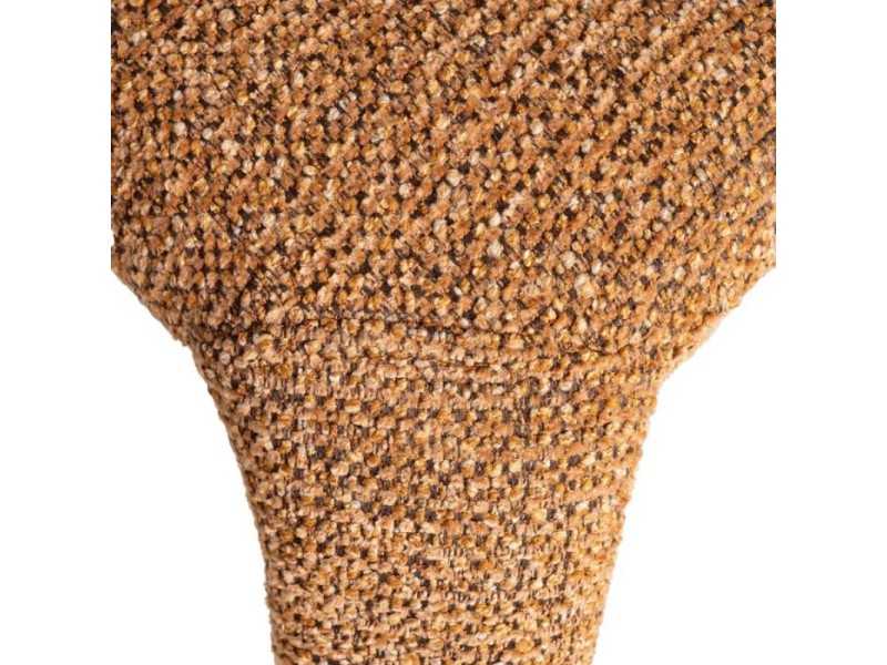 Silla de diseño tapizada en tela jaspeada color marrón - ANCA MARRÓN