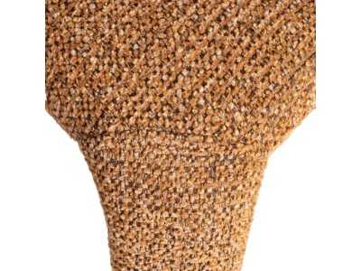 Chaise design tapissée de tissu marron chiné - ANCA MARRÓN