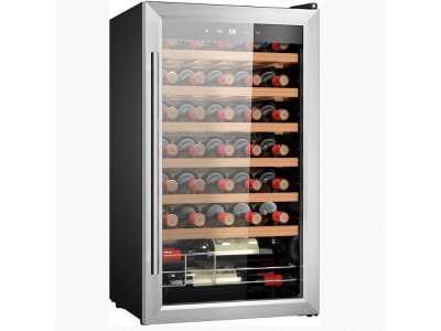 Oak wine cabinet with steel base - BARBERÁ Oak wine cabinet with steel base - BARBERÁ