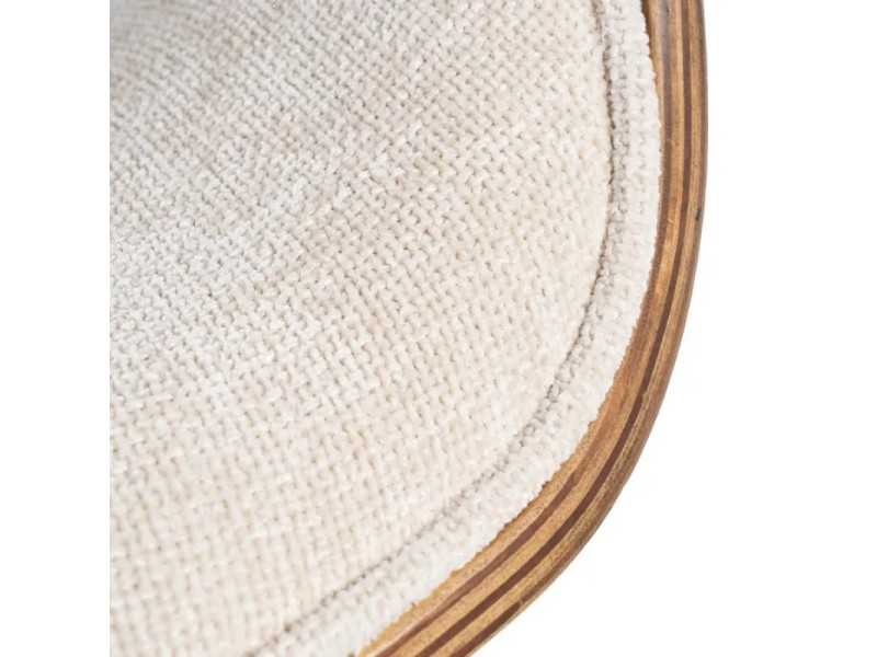 Silla de oficina giratoria tapizada en tela crema - AYMÉ TELA