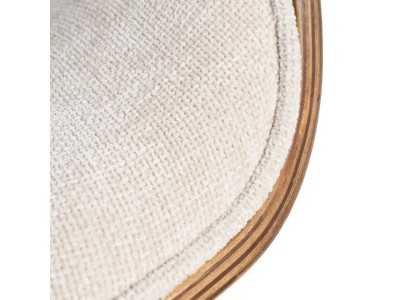 Swivel office chair upholstered in cream fabric - AYMÉ TELA