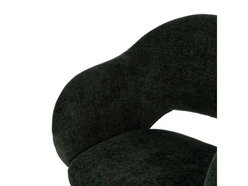 Chaise de bureau pivotante en tissu vert - TERZO