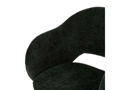 Silla giratoria de oficina tapizada en tela color verde - TERZO