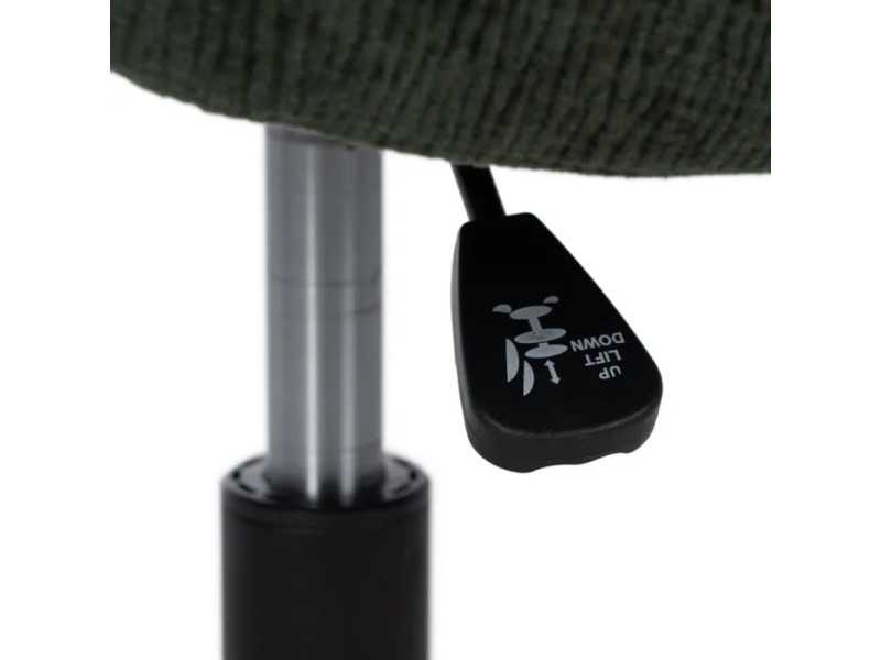 Silla giratoria de oficina tapizada en tela color verde - TERZO