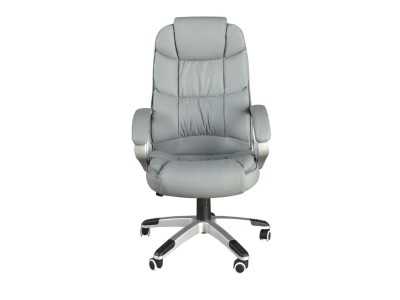 Sillón giratorio de oficina tapizado en piel sintética - ENNIO