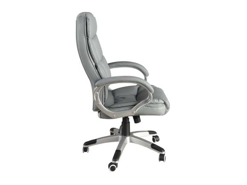 Chaise de bureau pivotante tapissé de cuir synthétique - ENNIO