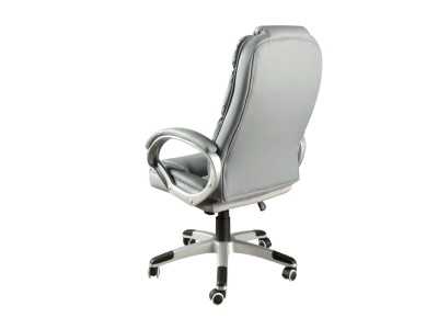 Sillón giratorio de oficina tapizado en piel sintética - ENNIO