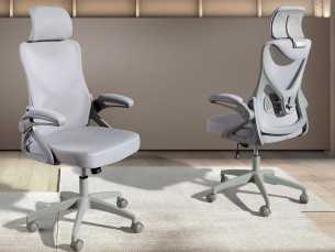 Chaise de bureau pivotante tapissé de tissu respirant - TIERMES