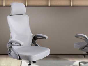Chaise de bureau pivotante tapissé de tissu respirant - TIERMES 2