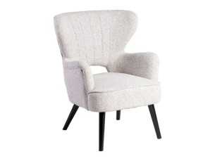 Wingback chair upholstered in mottled fabric - ASHLAND 2