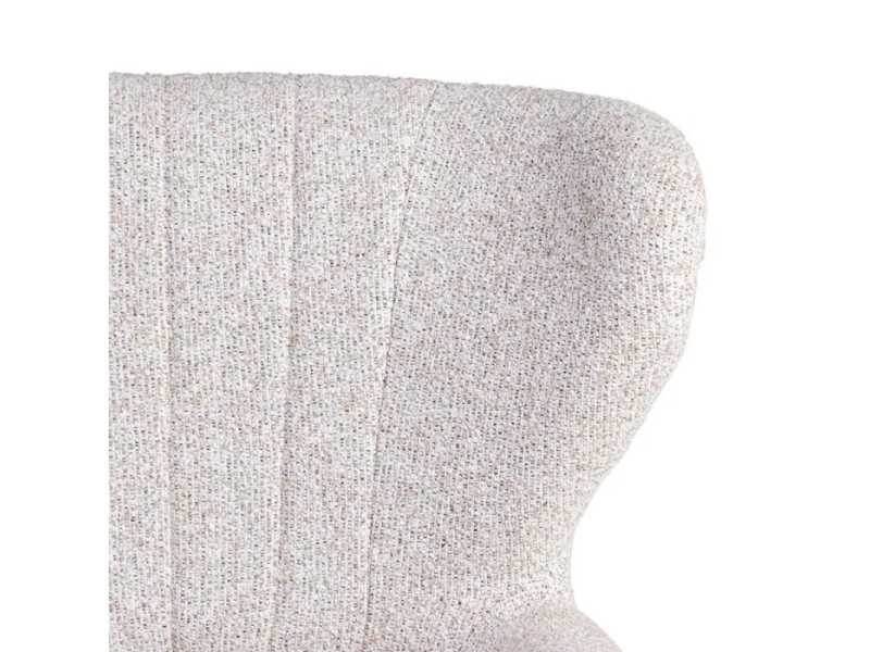 Wingback chair upholstered in mottled fabric - ASHLAND
