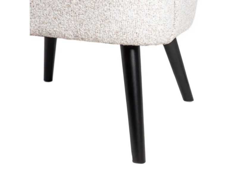 Wingback chair upholstered in mottled fabric - ASHLAND