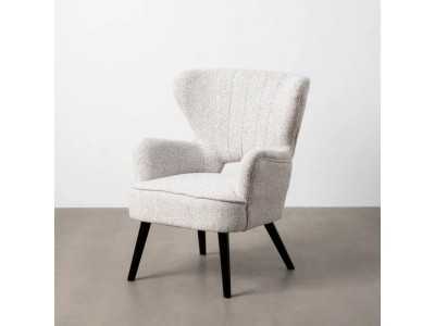 Wingback chair upholstered in mottled fabric - ASHLAND Wingback chair upholstered in mottled fabric - ASHLAND