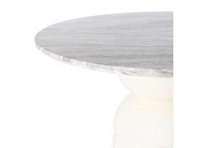 Round, fixed dining table with marble top - ADRIEN Round, fixed dining table with marble top - ADRIEN