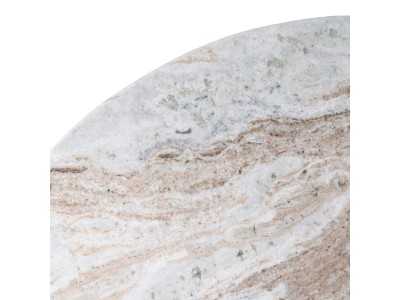 Round, fixed dining table with marble top - ADRIEN Round, fixed dining table with marble top - ADRIEN