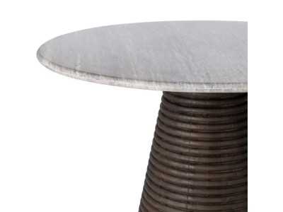 Round, fixed dining table with marble top - ALBERT Round, fixed dining table with marble top - ALBERT