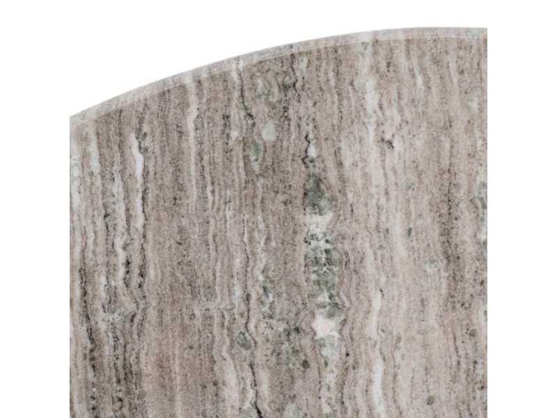 Round, fixed dining table with marble top - ALBERT