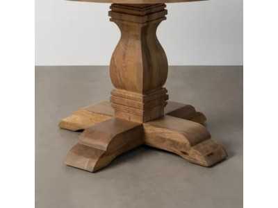 Table à manger ronde fixe en bois massif - AKLINA L Table à manger ronde fixe en bois massif - AKLINA L