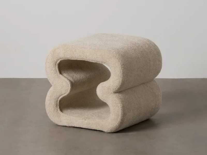 Upholstered designer pouf - OTTO