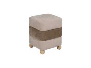 Designer pouf upholstered in two colors - DÚO 2