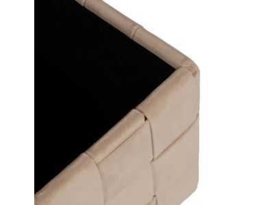 Ensemble de 2 poufs carrés tapissé de tissu velours - PIAZZE