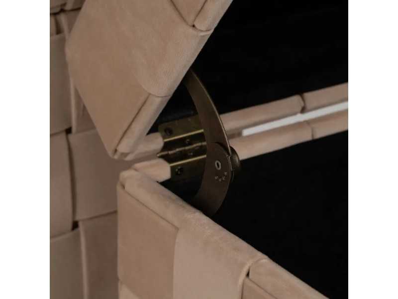 Ensemble de 2 poufs carrés tapissé de tissu velours - PIAZZE