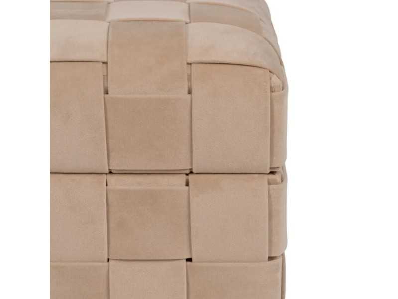 Set of 2 square poufs upholstered in velvet fabric - PIAZZE