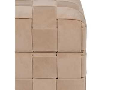 Set of 2 square poufs upholstered in velvet fabric - PIAZZE