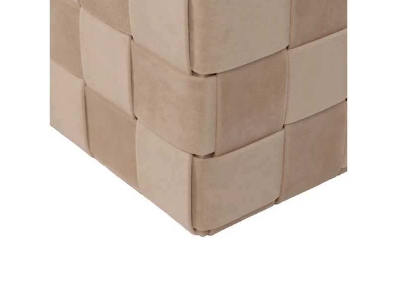 Ensemble de 2 poufs carrés tapissé de tissu velours - PIAZZE