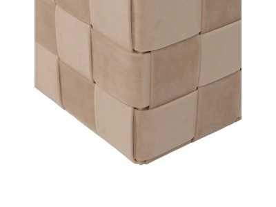 Ensemble de 2 poufs carrés tapissé de tissu velours - PIAZZE