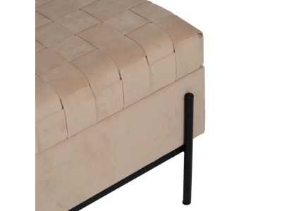 Banc coffre tapissé en tissu velours - PIAZZE