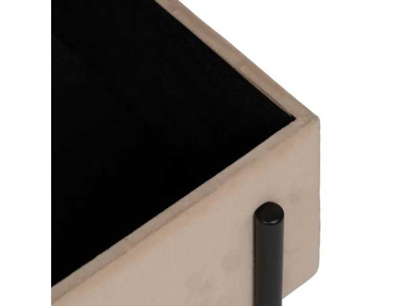 Upholstered trunk bench in velvet fabric - PIAZZE