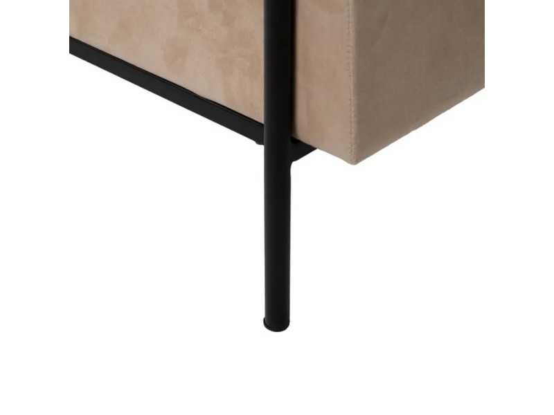 Upholstered trunk bench in velvet fabric - PIAZZE