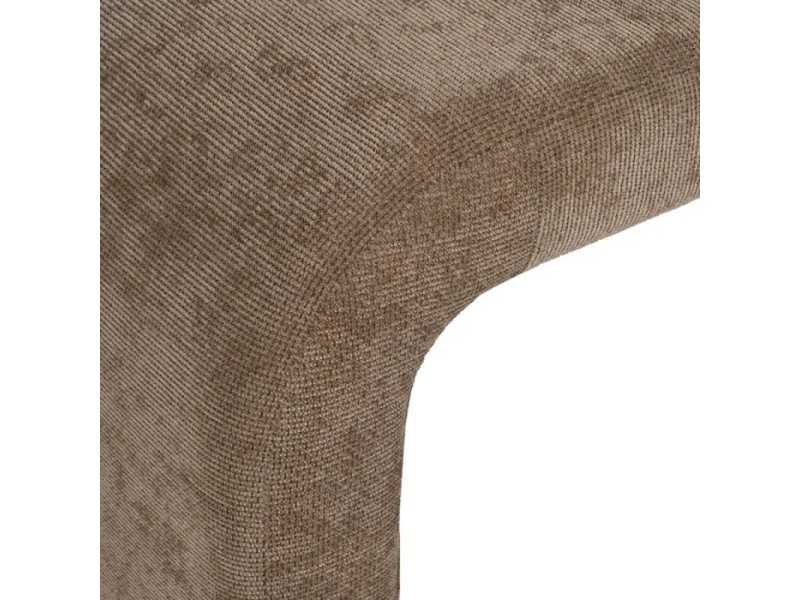 Conjunto de banqueta con 2 pouf tapizados en color taupe - BENT TAUPE
