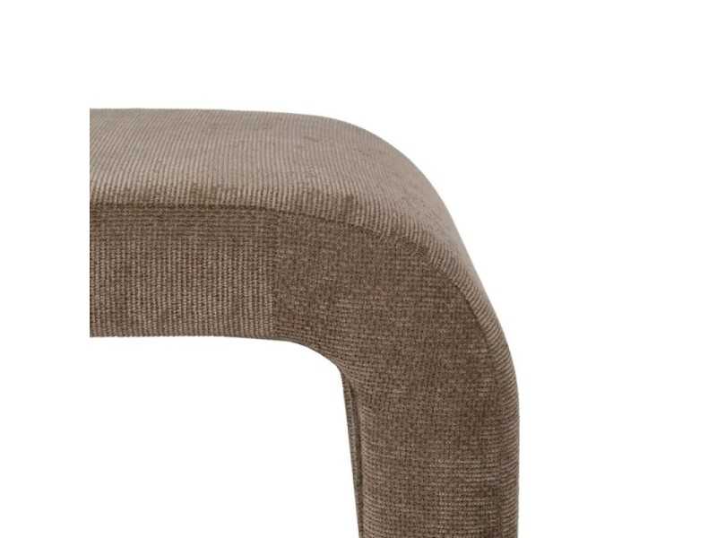 Conjunto de banqueta con 2 pouf tapizados en color taupe - BENT TAUPE
