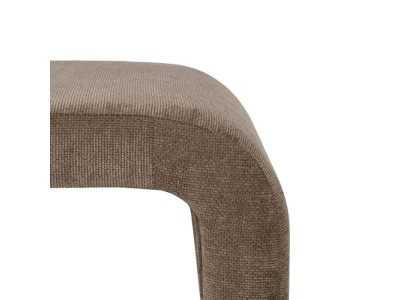 Conjunto de banqueta con 2 pouf tapizados en color taupe - BENT TAUPE