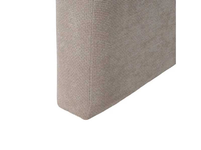 Ensemble de banc avec deux poufs tapissé taupe - BENT BEIGE