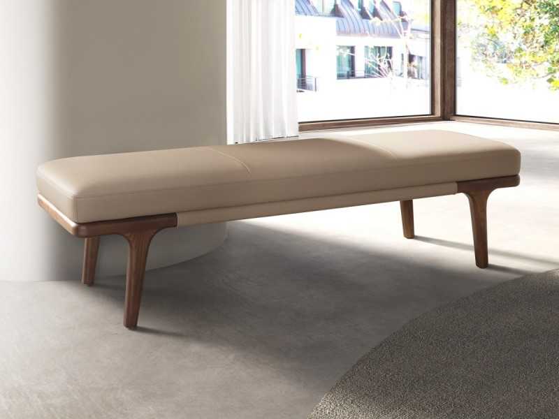 Banc design moderne recouvert de cuir synthétique - CAVA