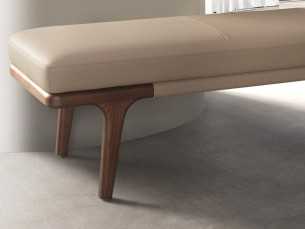Modern design bench upholstered in synthetic leather - CAVA 2