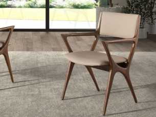 Silla de diseño moderno tapizada en piel sintética - DINA 2