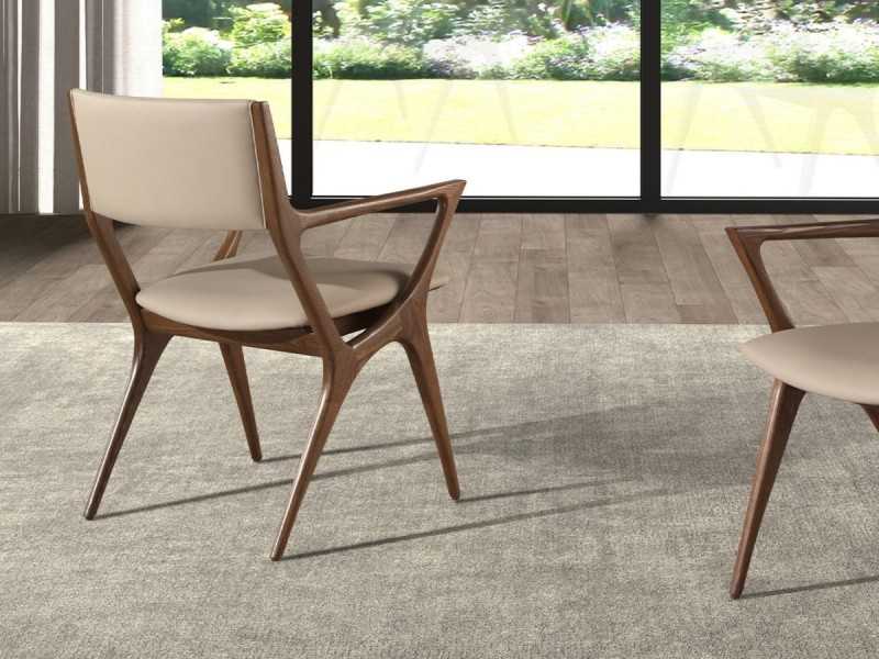 Chaise design moderne tapissée en sinthétique cuir - DINA