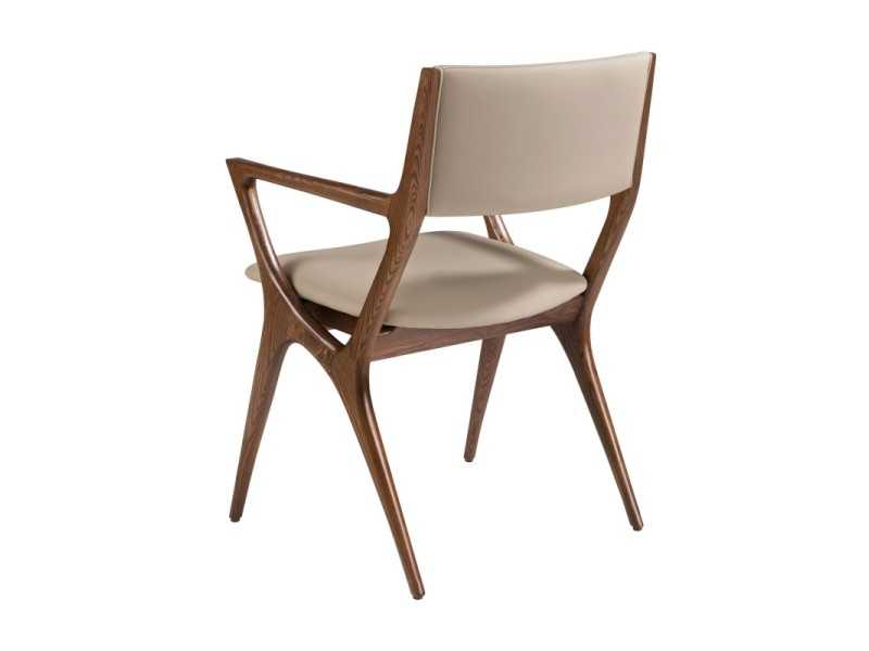 Modern design chair upholstered in synthetic leather - DINA